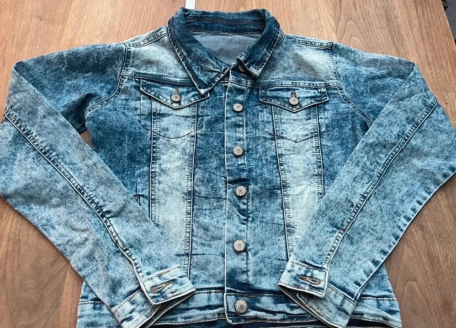 🌺  𝒎𝒛 | Denim spijkerjasje |lichtblauw XS/S – fitted model  – photo 3